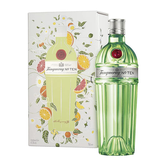 Tanqueray No. Ten Distilled en caja para regalo, ginebra, 700 ml