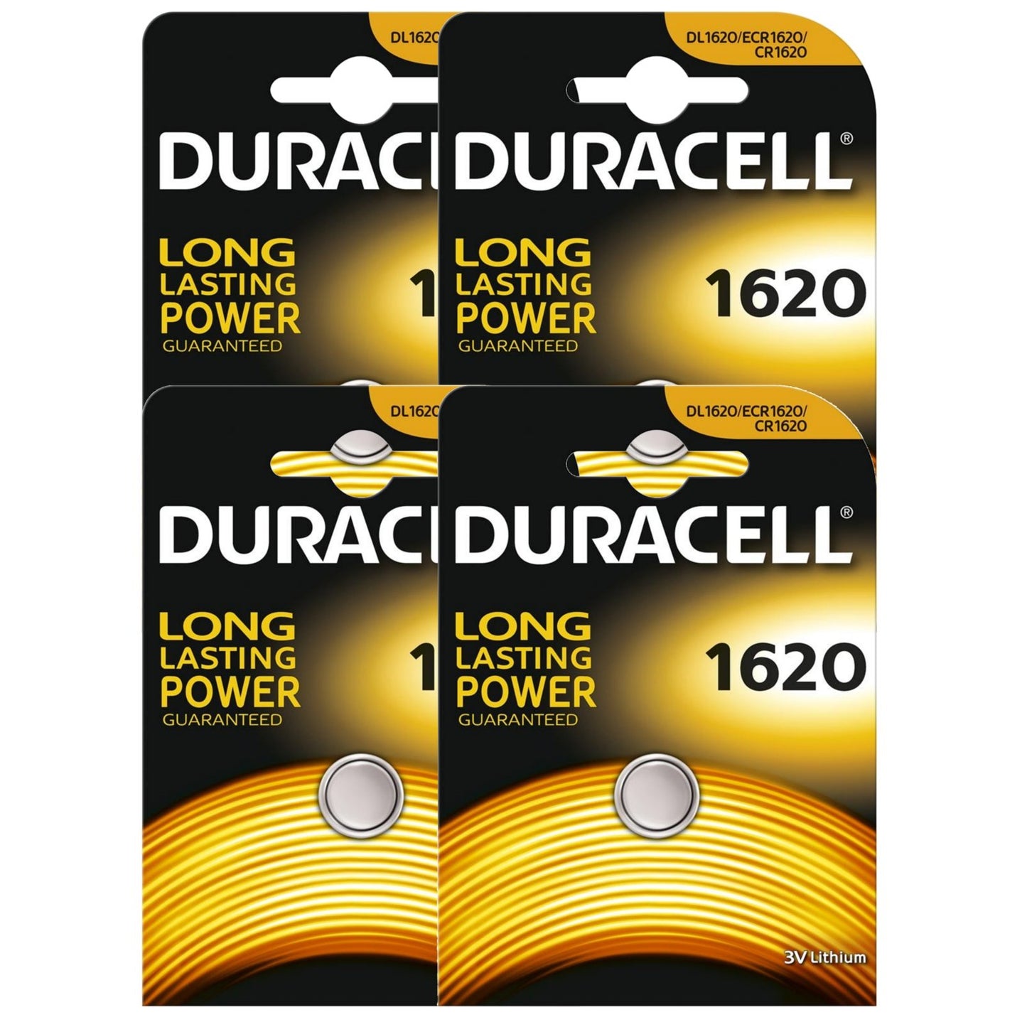 4 x Duracell CR1620 DL1620 ECR1620 3V Lithium Button Battery Coin Cell Batteries