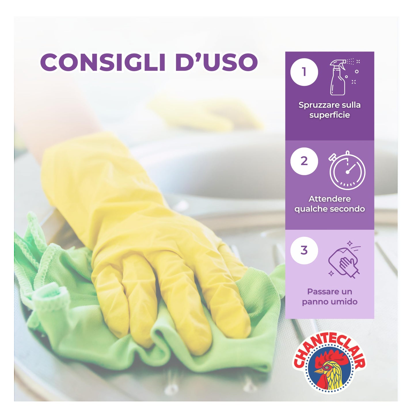 Chanteclair Sgrassatore Universale Spray, Profumo di Lavanda, 12 Flacone da 750 ml