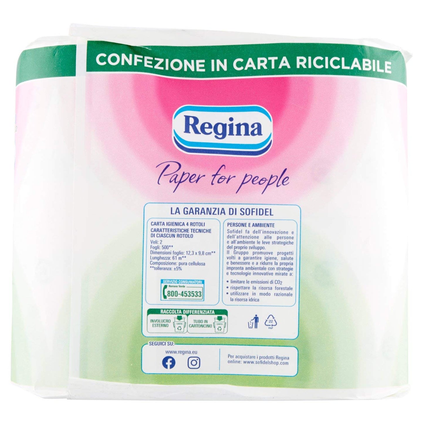 Regina Carta Igienica 2 Veli, 4 Rotoli