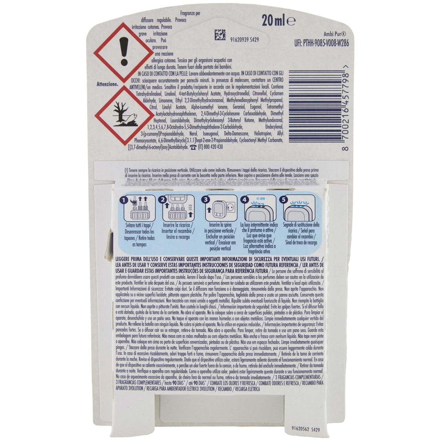 Ambi Pur Ricarica Lenor 3vol Risveglio Primaverile, 20ml