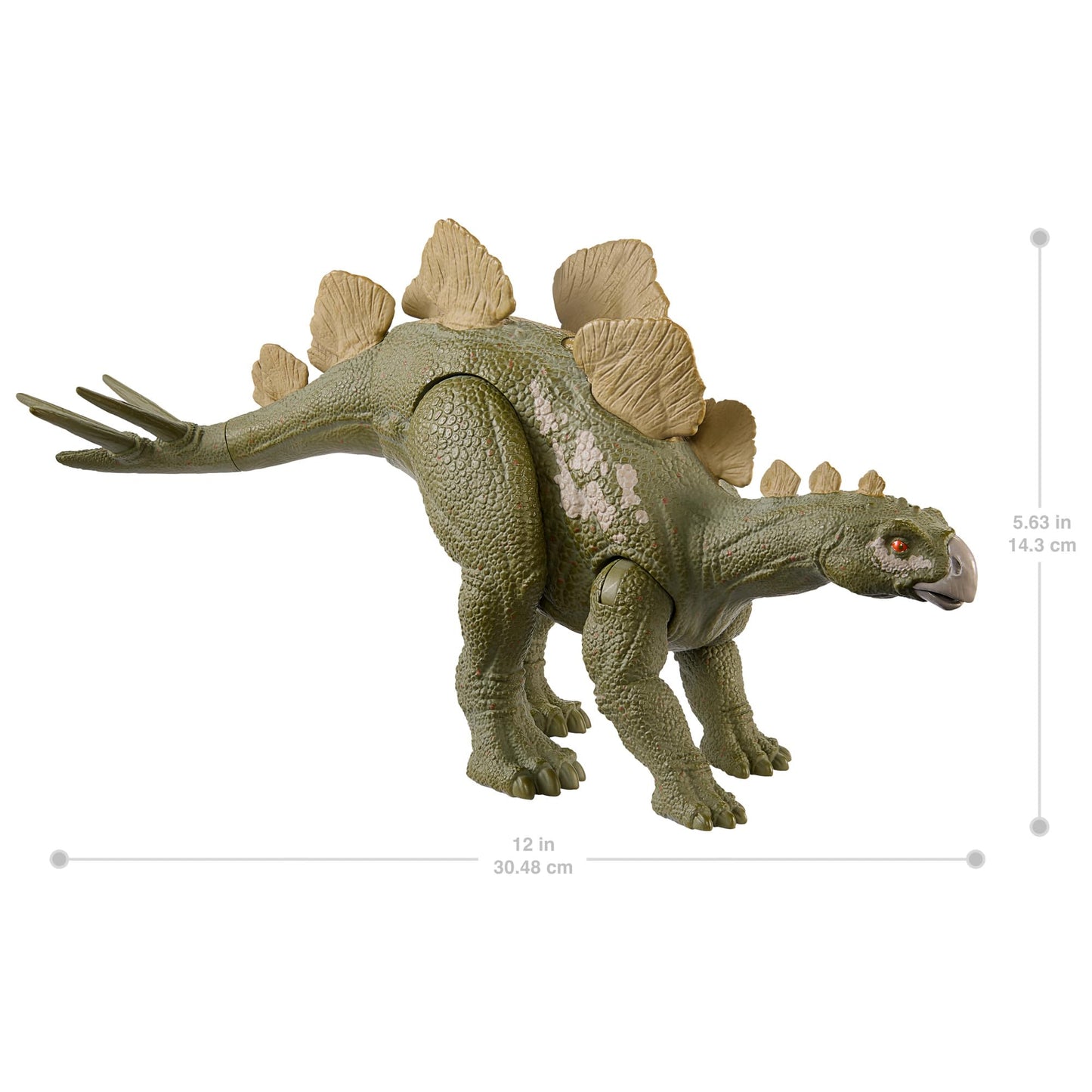 Mattel Jurassic World - Hesperosauro Ruggito Selvaggio, dinosauro snodato con azione d'attacco specifica e ruggito, gira la rotella e attiva il morso, giocattolo per bambini, 4+ anni, HTK69