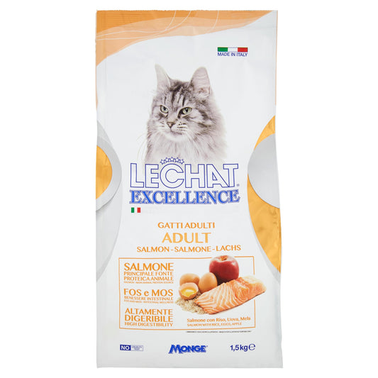 LeChat Excellence Adult al Salmone crocchette Gatto kg. 1,5