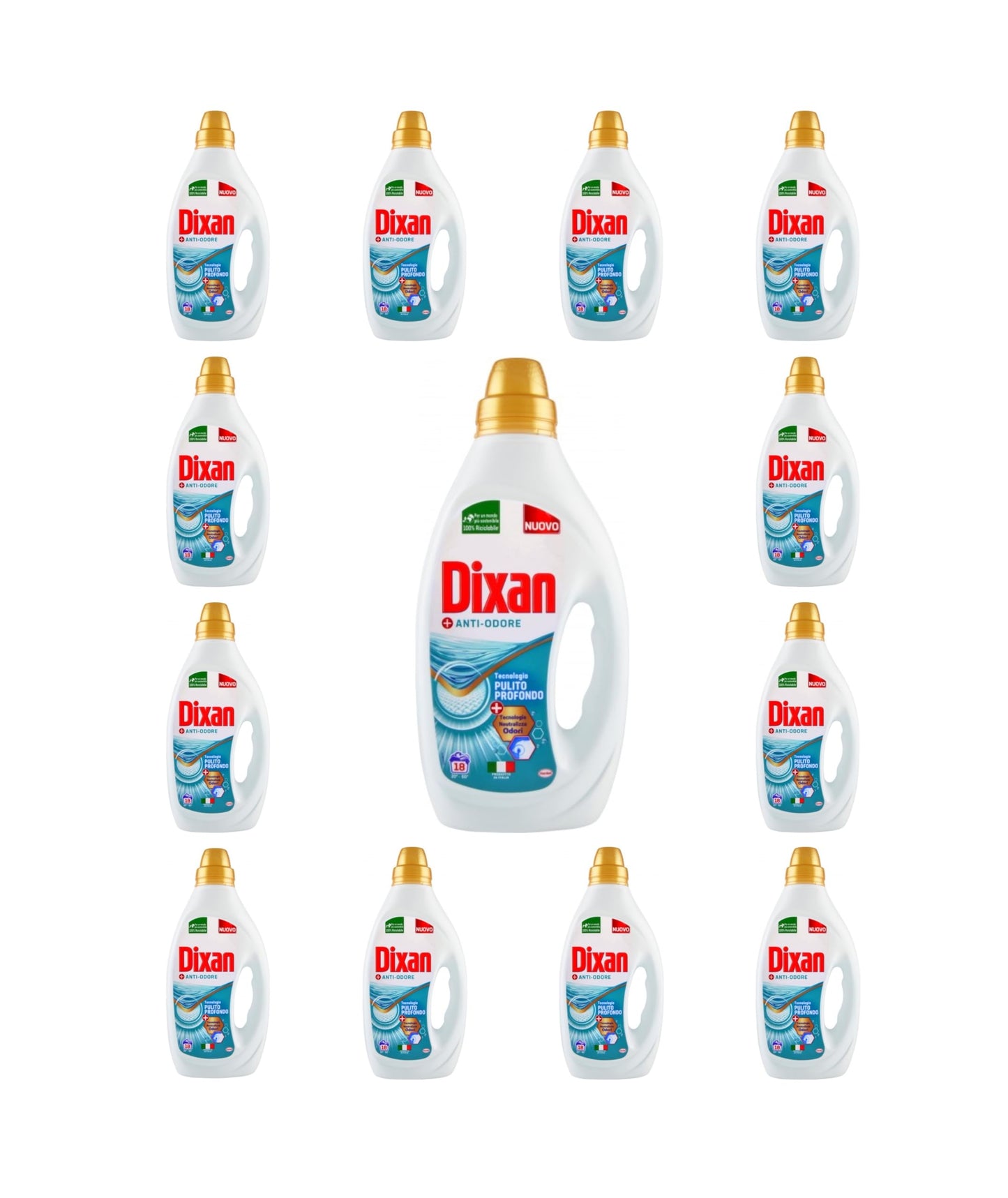 Dixan Anti-odore, Detersivo Liquido Lavatrice, Tecnologia Pulito Profondo,200 Lavaggi (6)