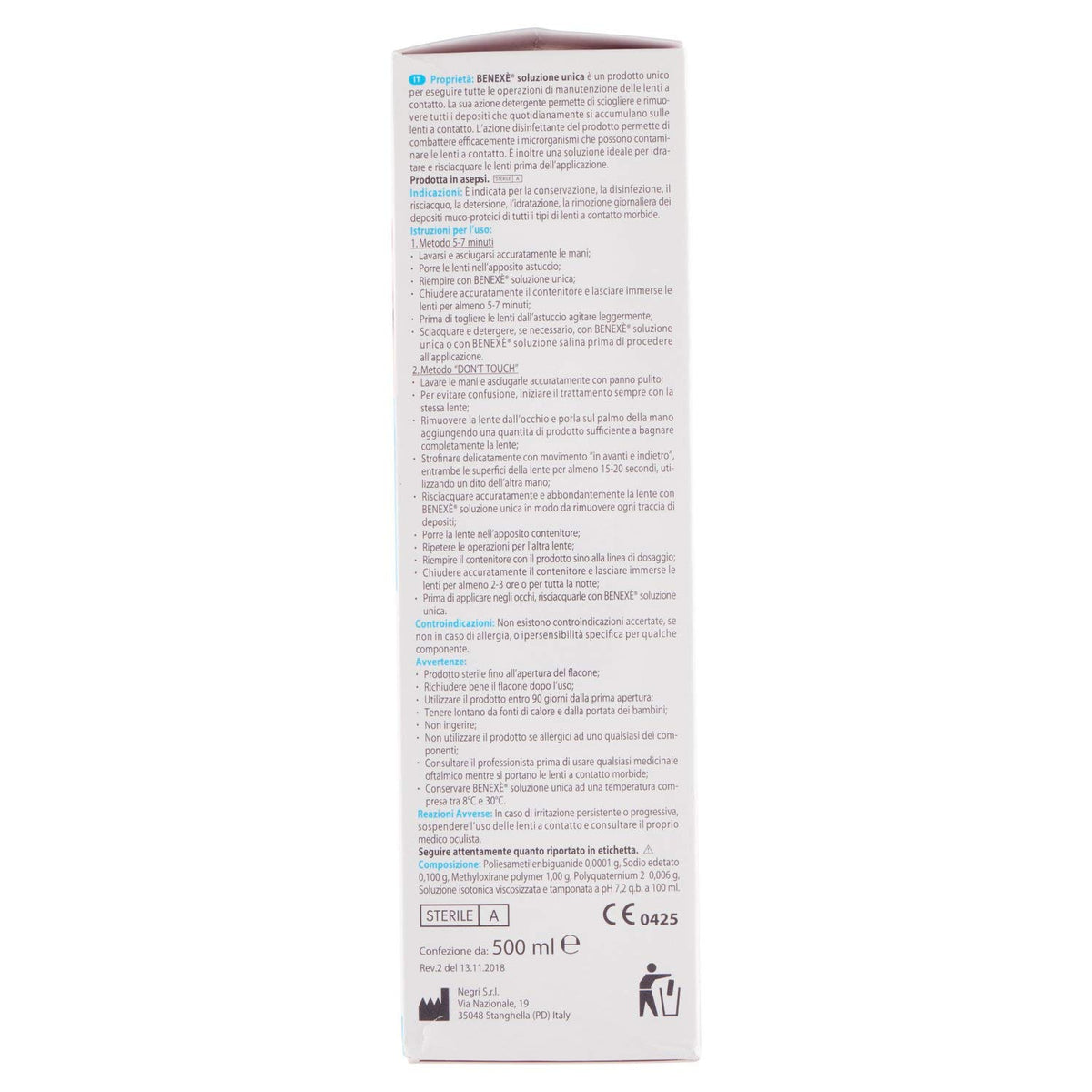 Benexè Soluzione Unica Lenti, 500ml