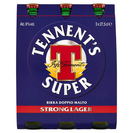 Tennent's Super Birra Doppio Malto - Pacco da 3 x 275 ml