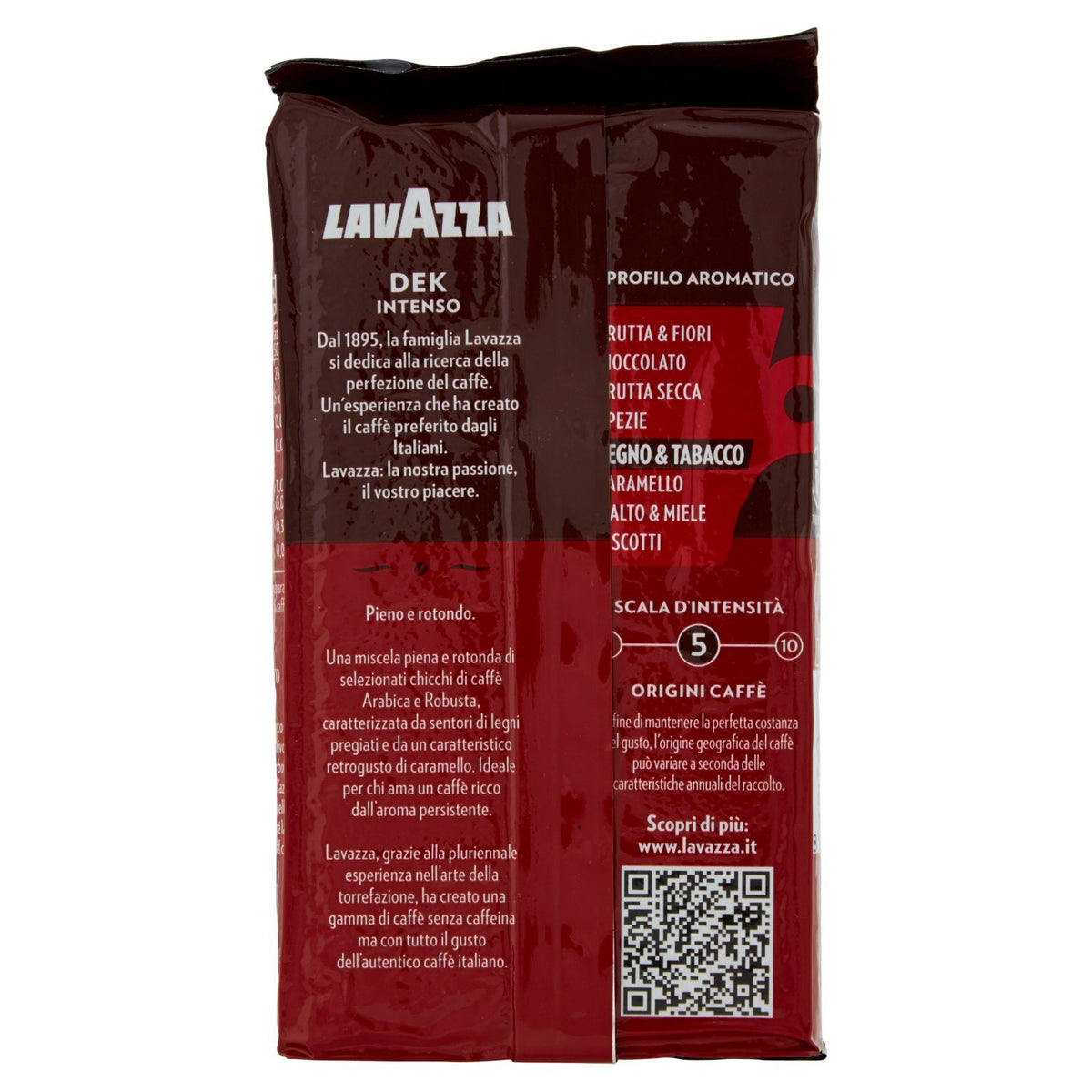 Lavazza Dek Intenso Caffè Macinato Decaffeinato, 250g
