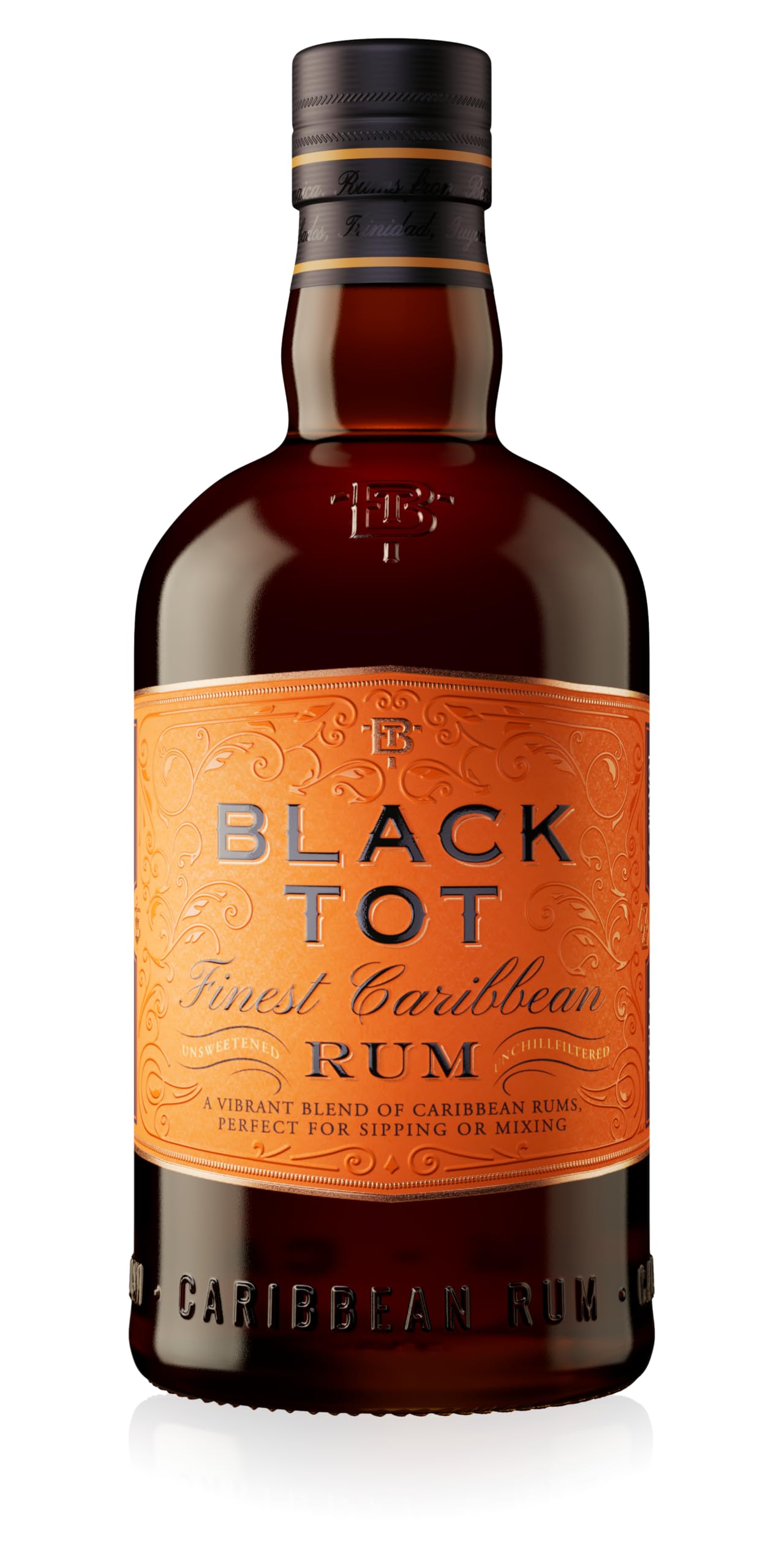 Black Tot Caribbean Rum - 700 ml, con astuccio