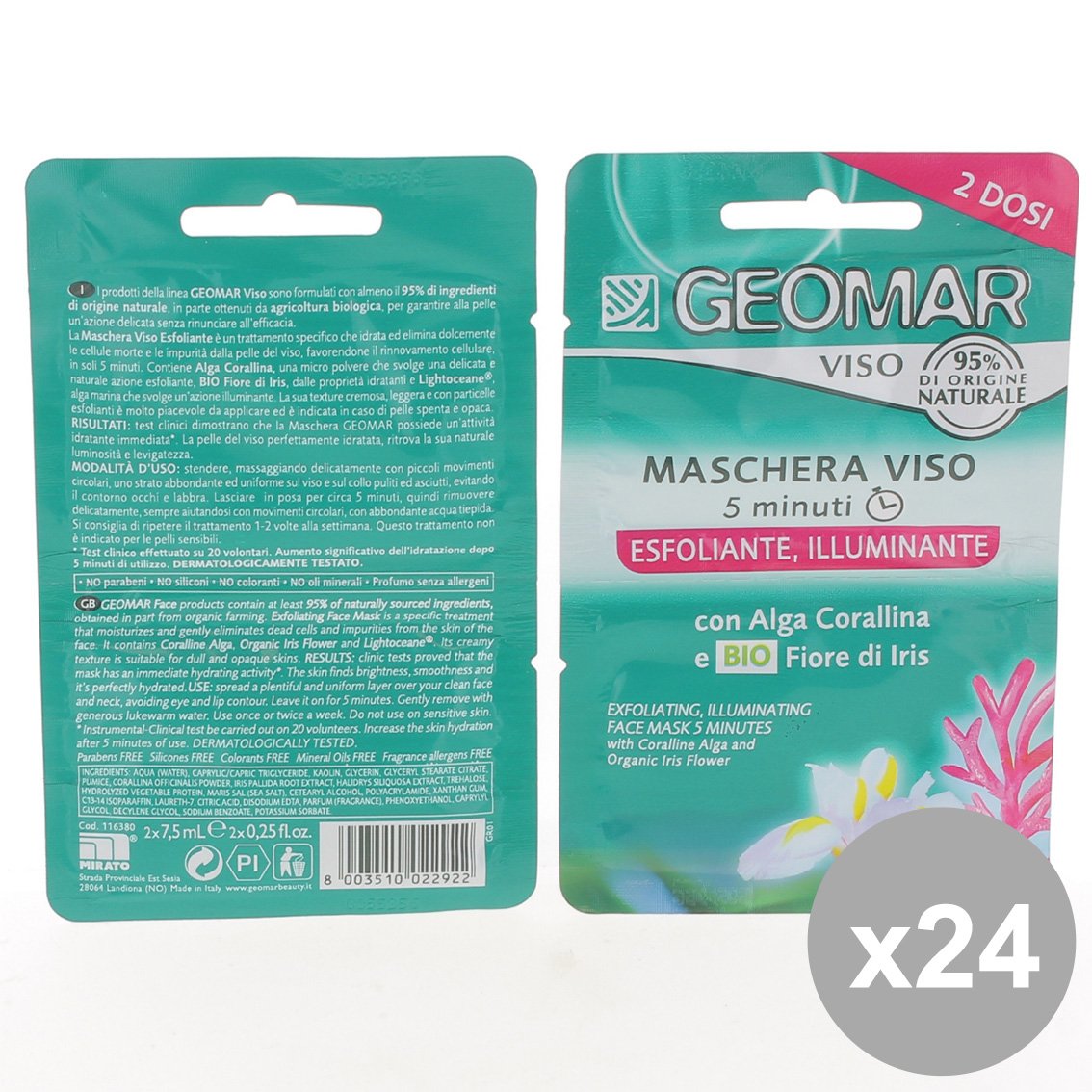 Set 24 GEOMAR Maschera Viso Esfoliante - Cura del Viso