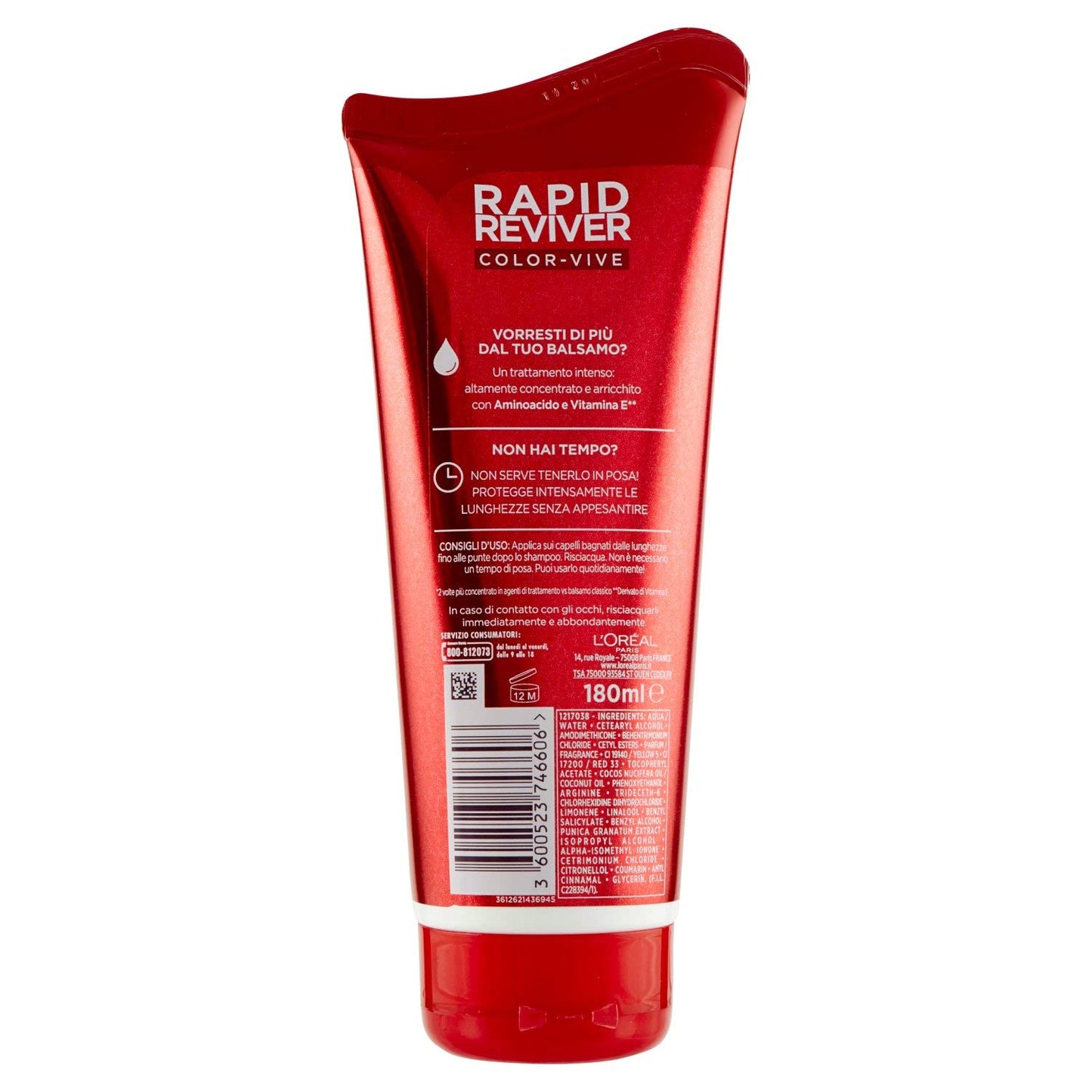 L'Oréal Paris Elvive Balsamo Color Vive Rapid Reviver, 180ml