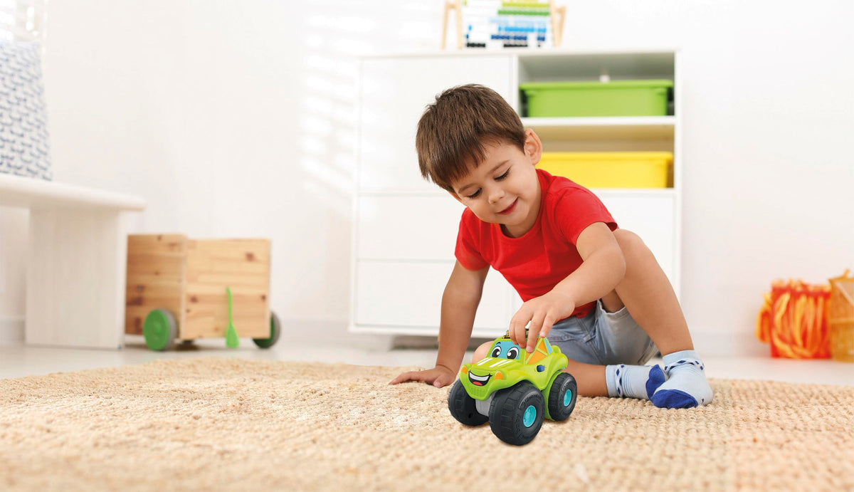 Baby Clementoni - Cosmo Dune Buggy, Macchinina Bambino 1-4 Anni, Gioco Prima Infanzia, Fuoristrada con Suoni e Sirene, Stimola Manualità, Vista e Udito, Made in Italy, Lingua Italiana, 17536