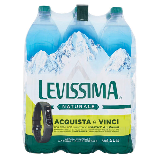 LEVISSIMA, Acqua Minerale Naturale Oligominerale 1,5l x 5 + 1 Gratis