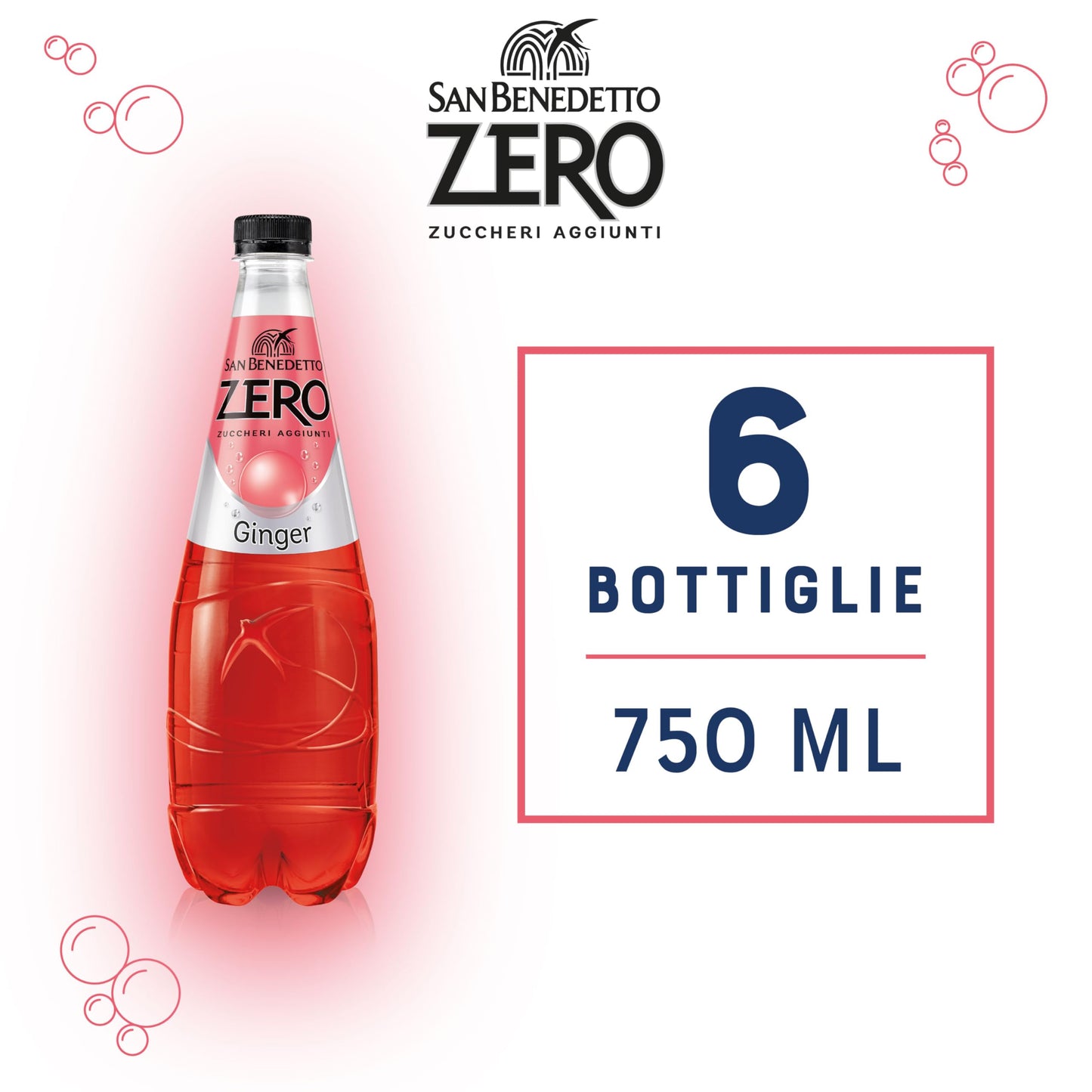 San Benedetto DRINK_FLAVORED Ginger 750 ml (Confezione da 6)