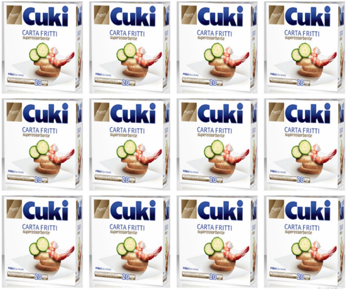 240 Fogli Cuki Carta Fritti Superassorbente per Fritture Foglio friggere