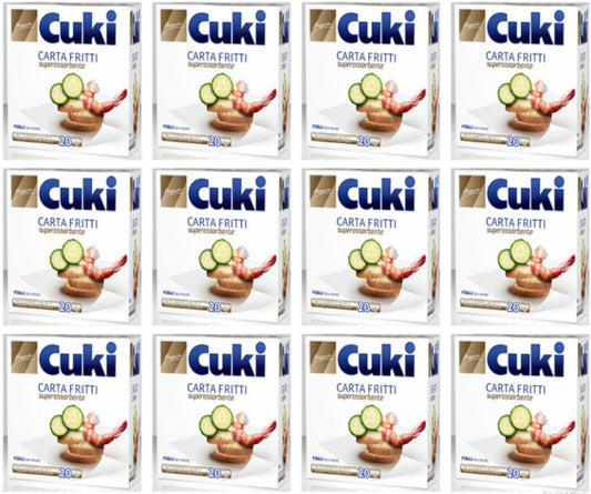 240 Fogli Cuki Carta Fritti Superassorbente per Fritture Foglio friggere