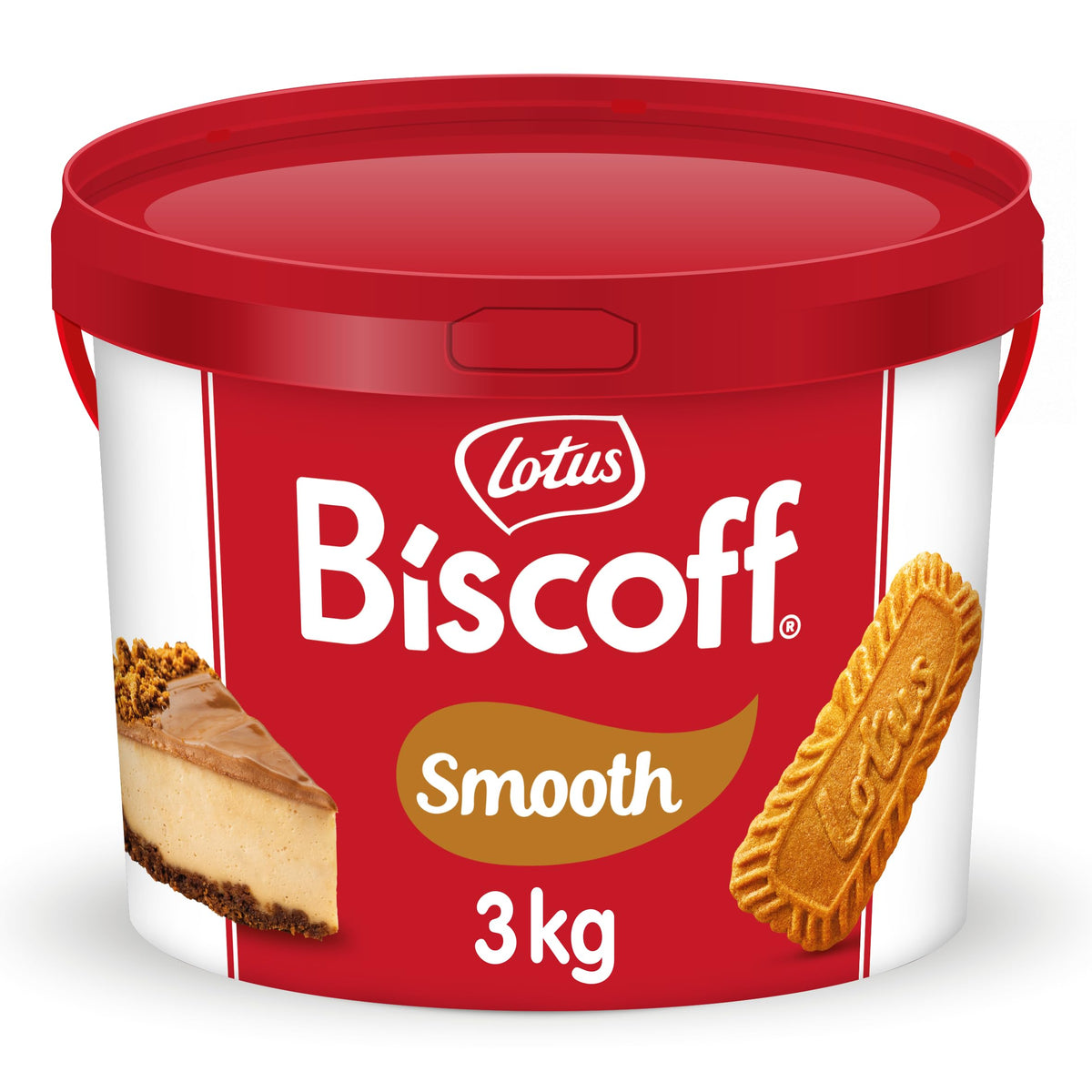 Lotus Biscoff Smooth Crema Spalmabile Dolce e cremosa con gusto Biscotto Caramellato - VEGANI - Senza Noci e senza nessun colorante o additivo artificiale - Secchiello da 3 Kg