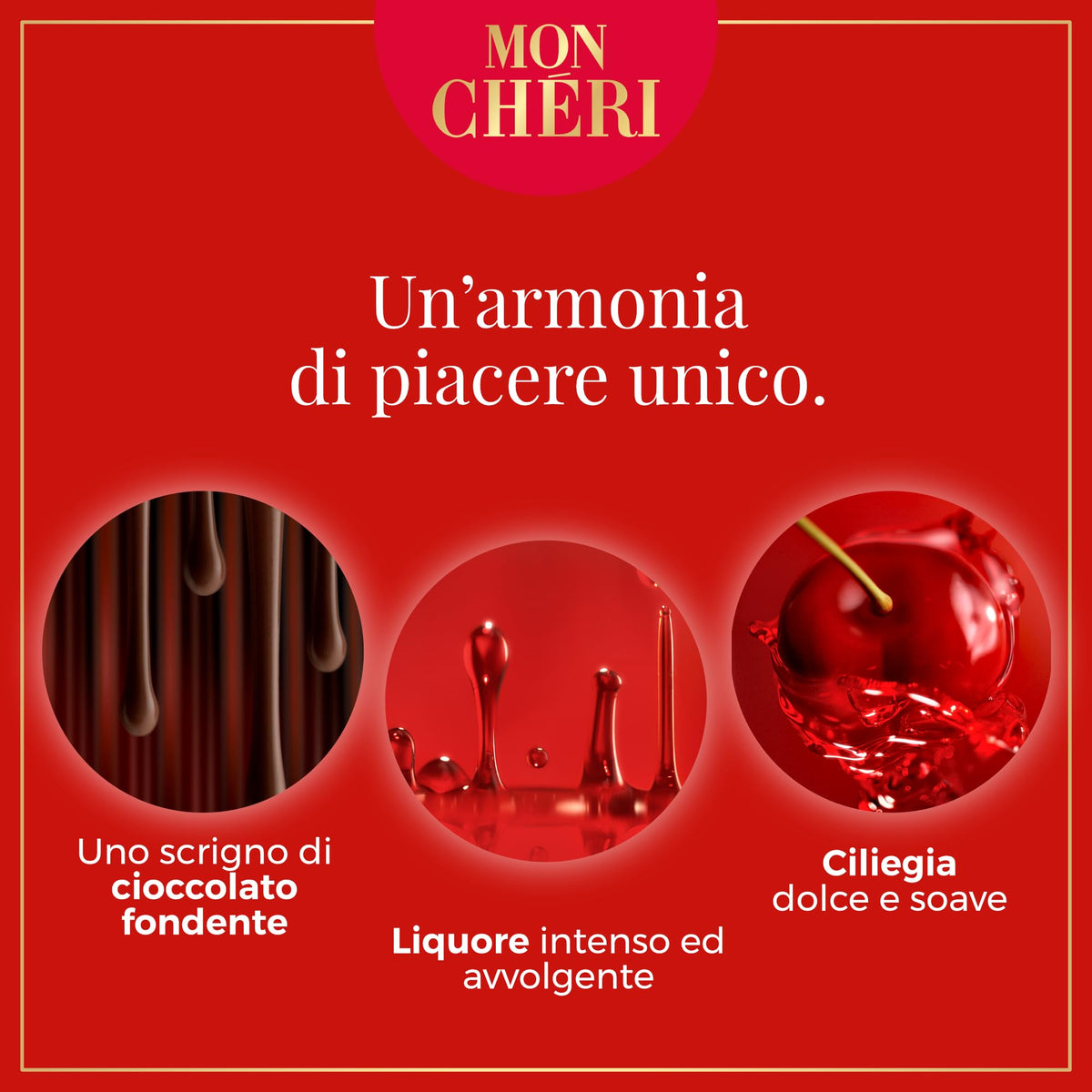 Ferrero Mon Chéri Praline di Cioccolato con Ciliegia e Liquore, 168g