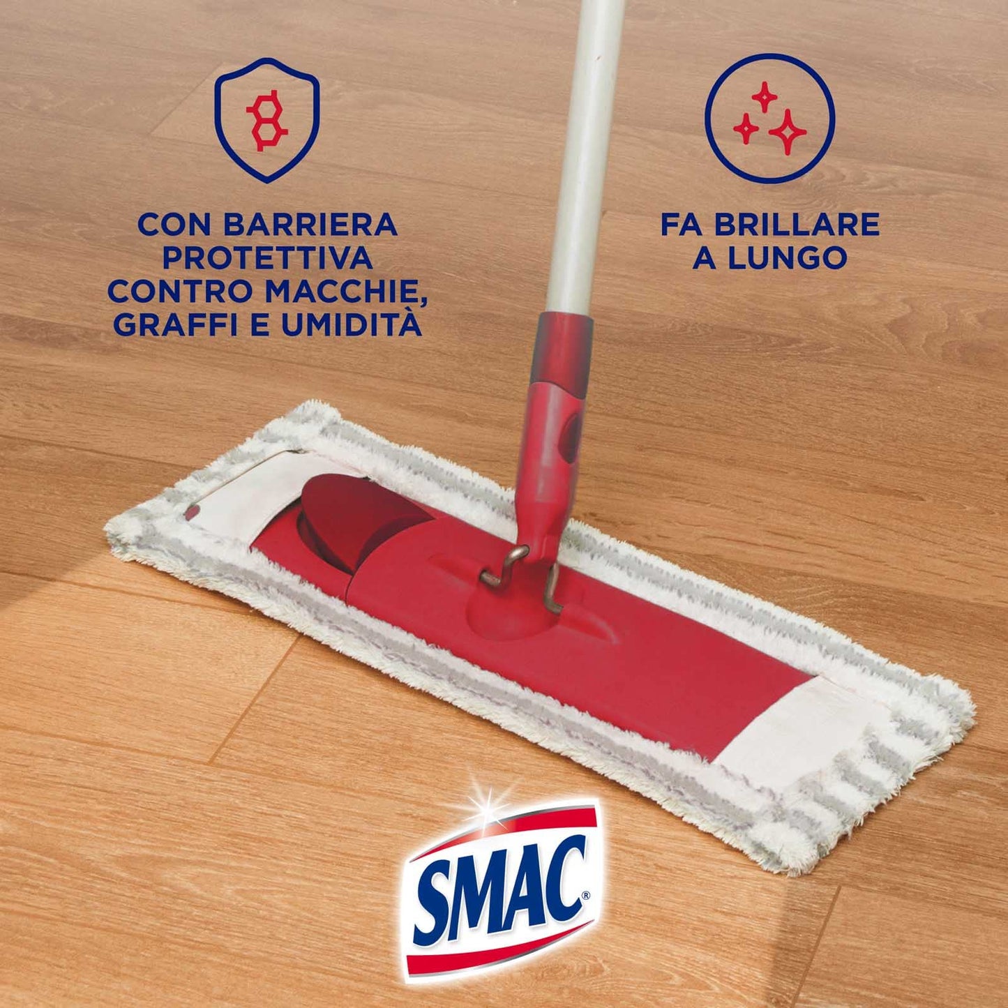 Smac - Tot Lavaincera Parquet e Cotto, Detergente Pavimenti con Cera di Carnauba, Azione Lucidante e Protettiva, 1000ml x 3 pezzi