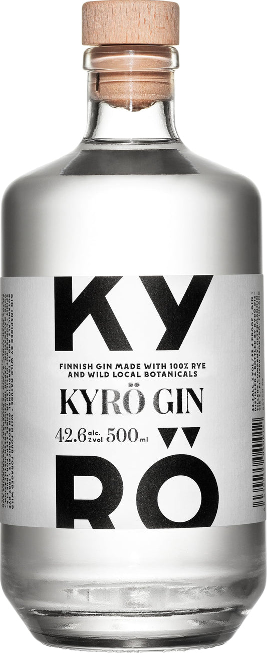 Kyrö - Gin Finlandese, Distillato di Segale con Aggiunta di 20 Botaniche, Senza Glutine, Bottiglia in Vetro da 500 ml