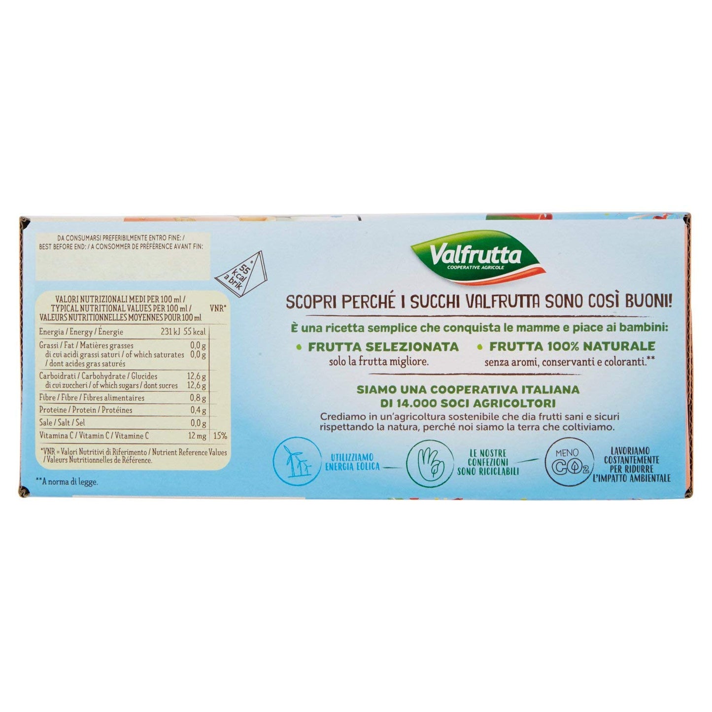 Valfrutta Nettare di Pesca - 8 Brik da 100 ml