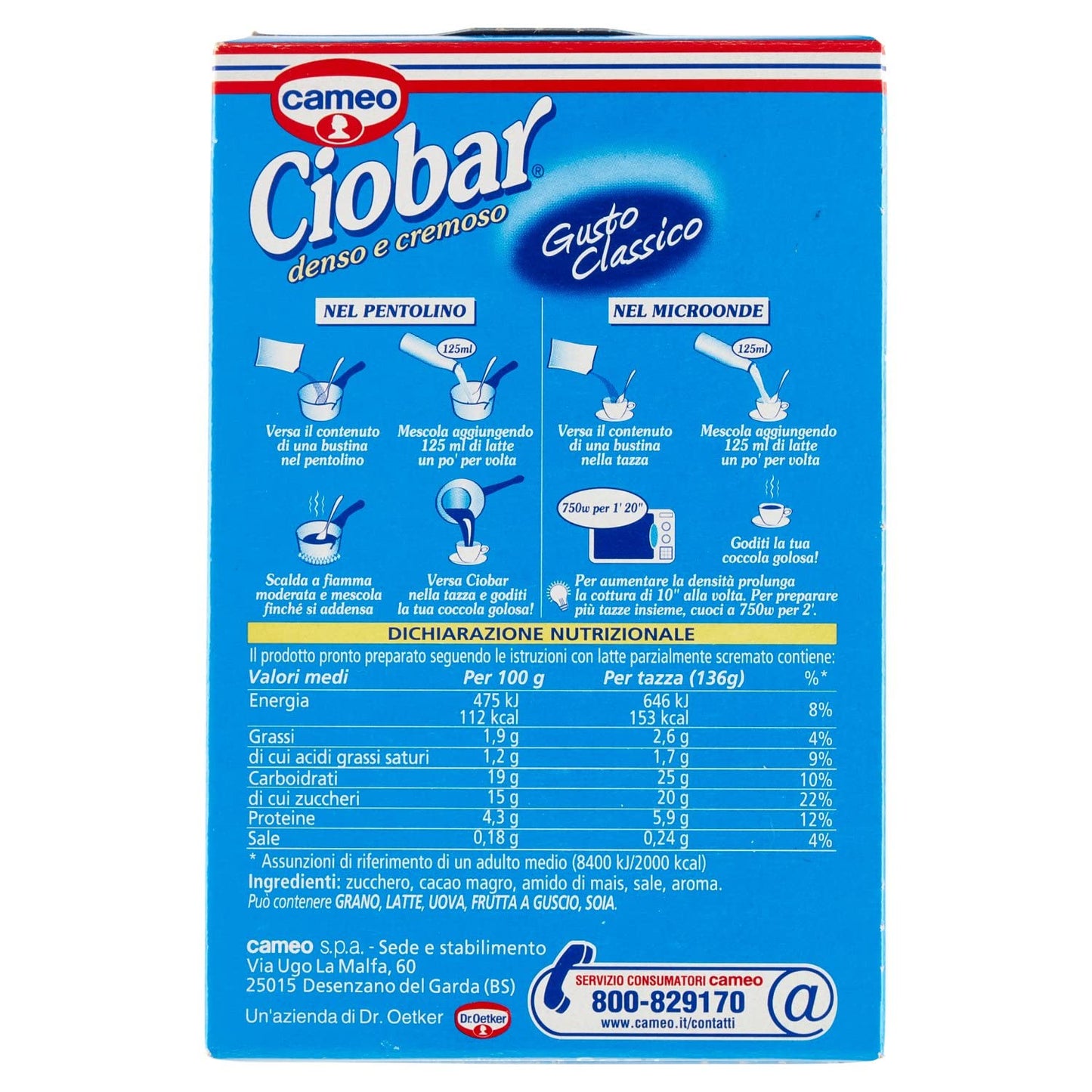 Cameo Ciobar Gusto Classico, 125g
