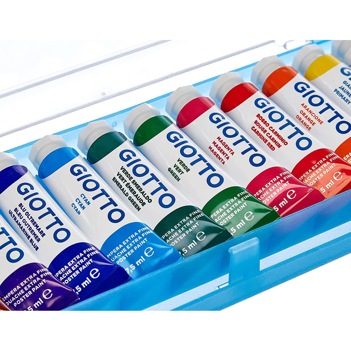 Giotto Tempera Extra Fine, Astuccio Da 12 Tempere In Tubetto, Multicolore, 7.5 Ml (Confezione Da 12)