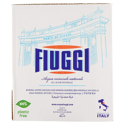 Fiuggi Acqua Minerale Naturele Oligominerale - Confezione da 6 x 1000 ml