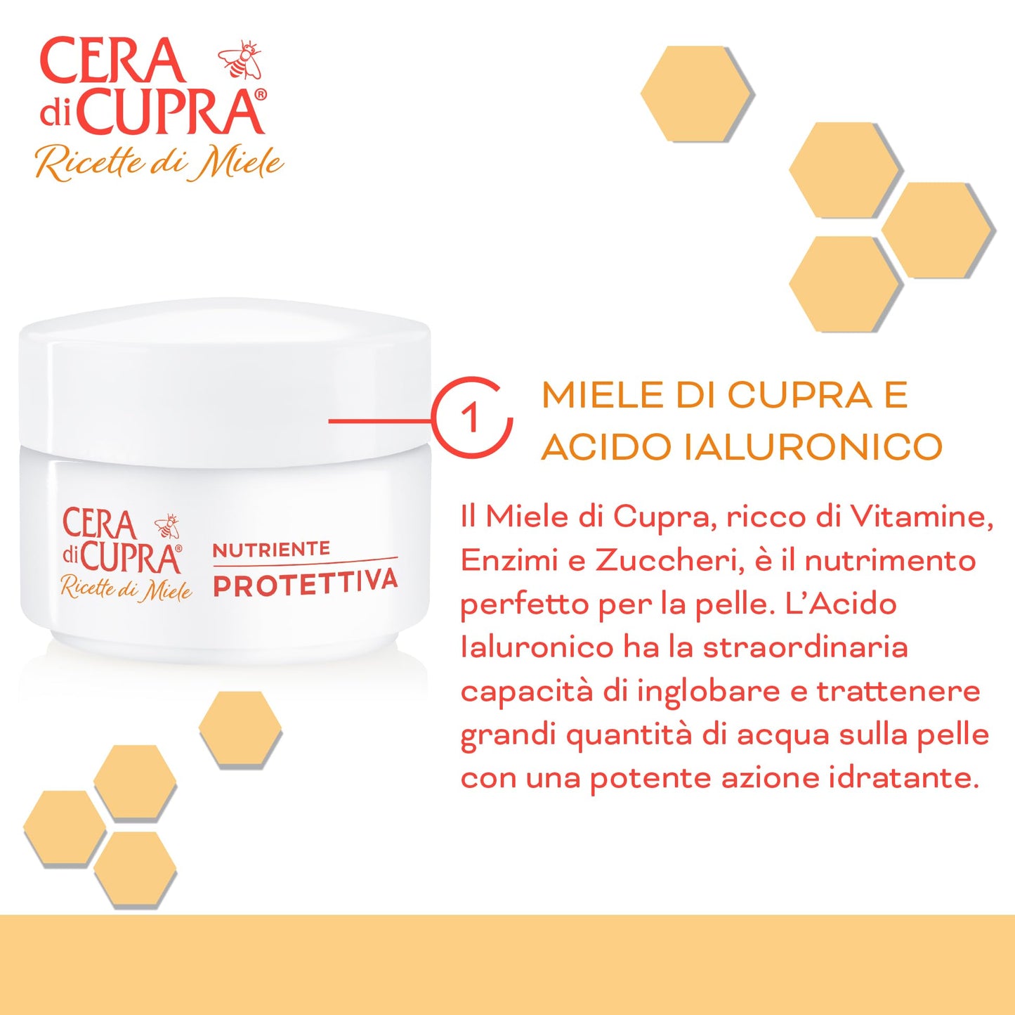 Cera di Cupra, Crema Nutriente Protettiva, Protegge e Dona un Intenso Comfort anche alle Pelli più Secche, Ideale sia la Mattina che la Sera, Made in Italy, Dermatologicamente Testata, 50 ml