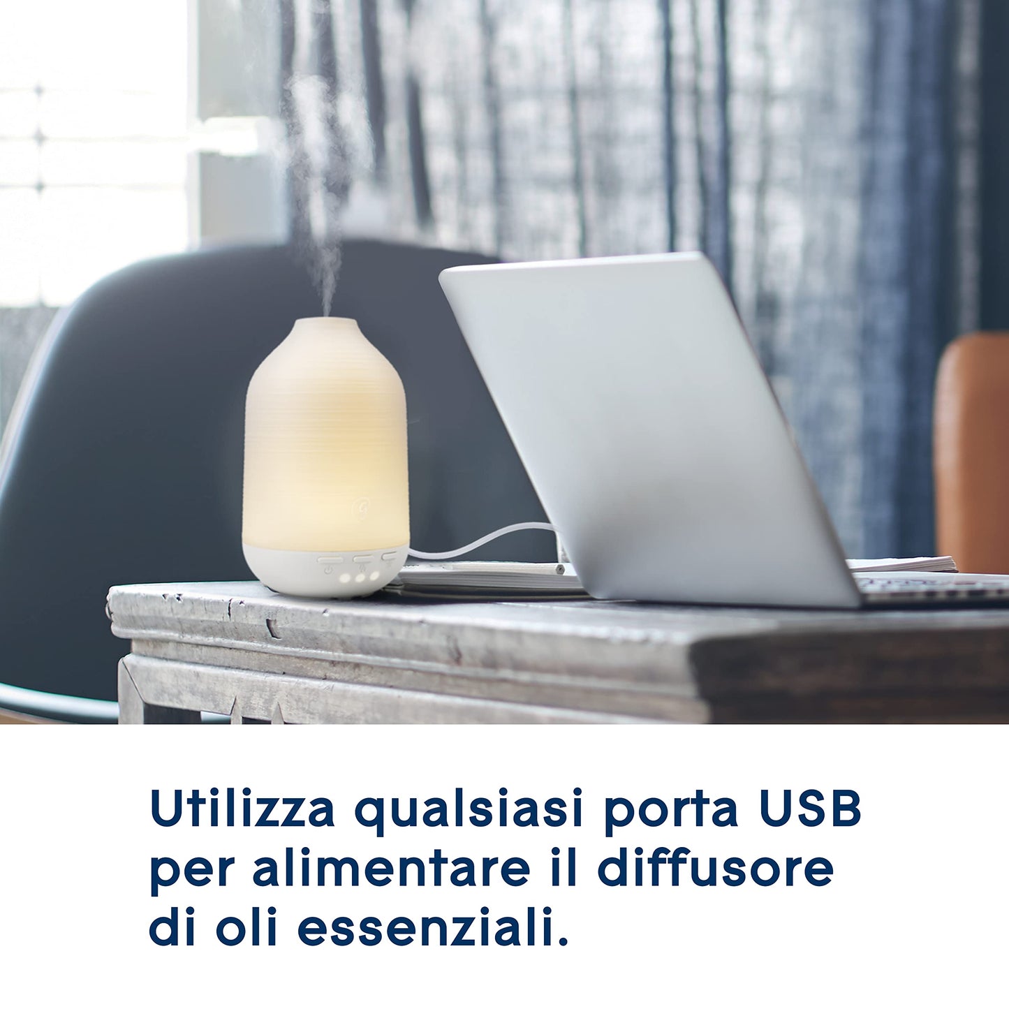 Glade Aromatherapy Diffusore di Oli Essenziali, Fragranza Pure Happiness Arancia e Neroli, 1 Confezione da 1 Base e 1 Ricarica