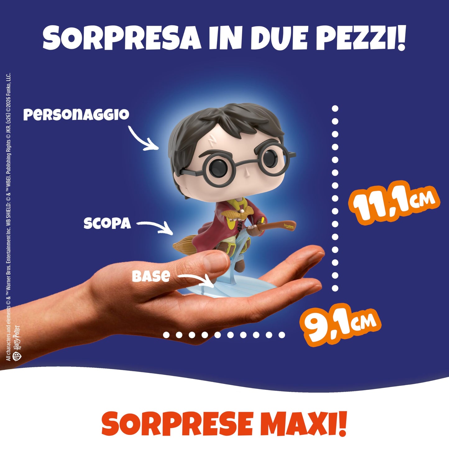 Kinder GranSorpresa Maxi Harry Potter, Uovo di Pasqua Kinder 2026 di Finissimo Cioccolato al Latte con Sorpresa Funko Pop Harry Potter, 220 g