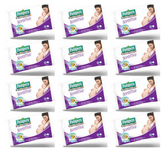 12 confezioni - SALVIETTINE PAMPERS PROGRESSI SENSITIVE - salviette per bambini