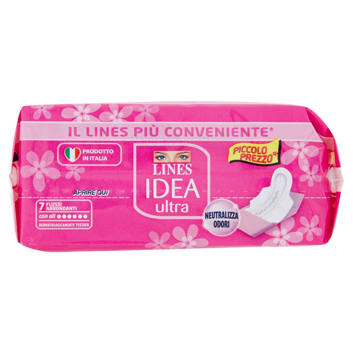 Lines Idea Ultra con Ali Flussi Abbondanti 7 Pezzi, Neutralizza Odori