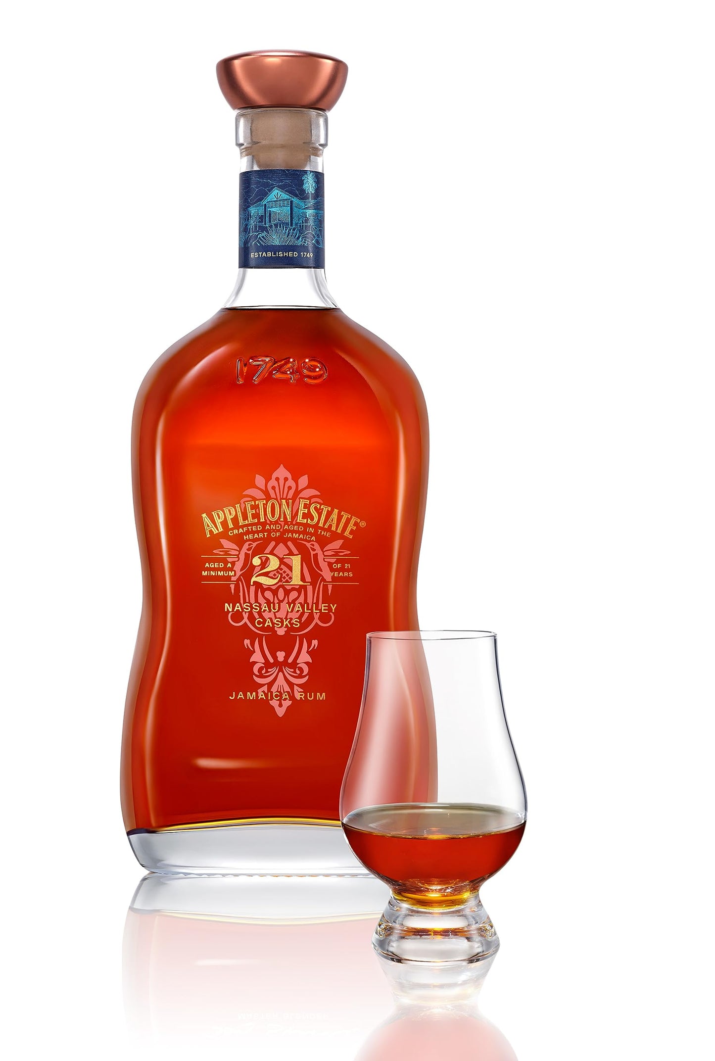 Appleton Estate - Rum Giamaicano Invecchiato 21 Anni, Nassau Valley Casks, Astucciato, 70cl, 43% Vol