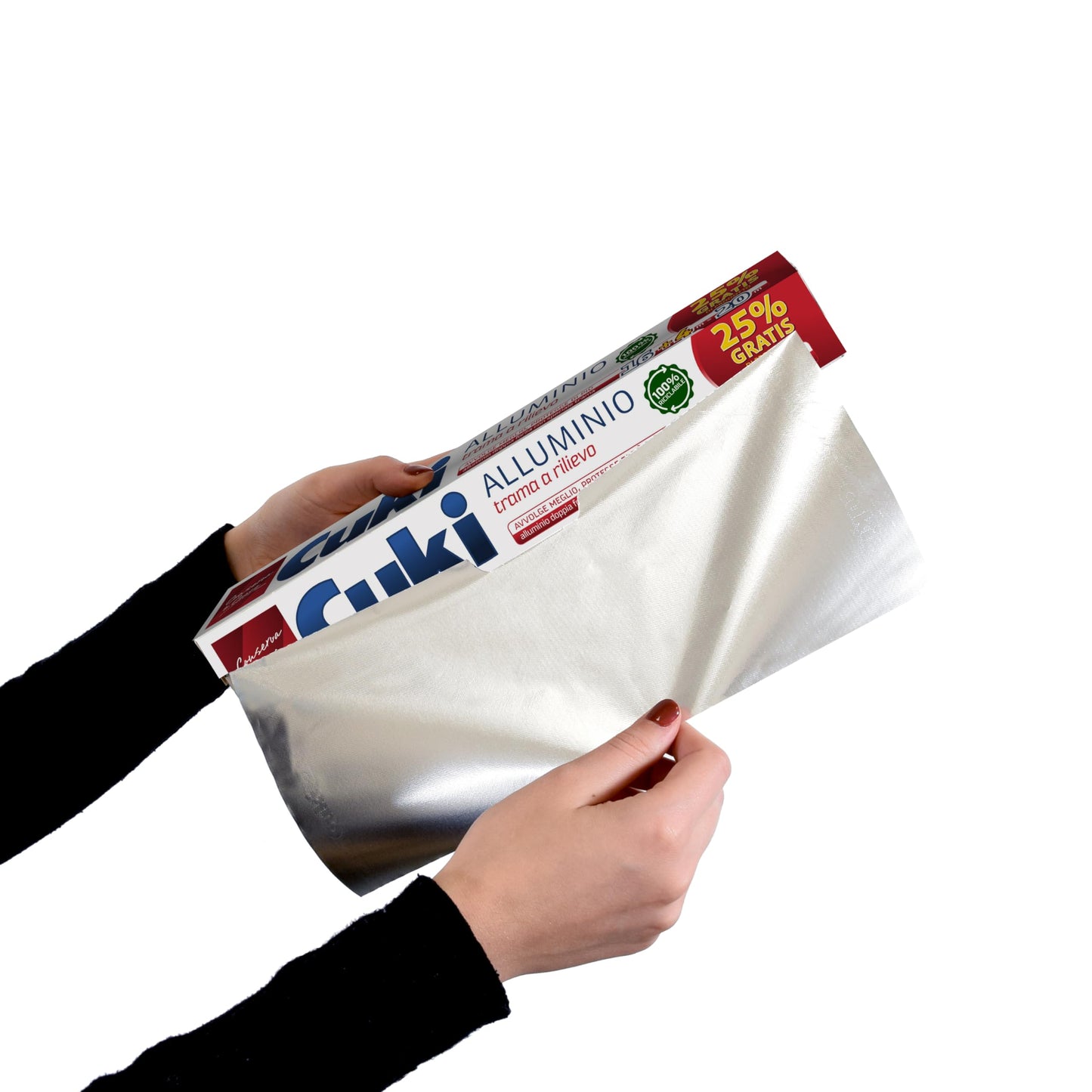 Cuki Alluminio con speciale Trama a Rilievo, 16+4m