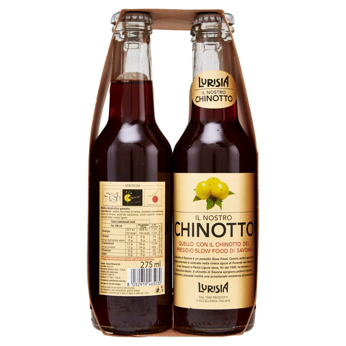 Lurisia Chinotto - confezione da 4 x 275 ml