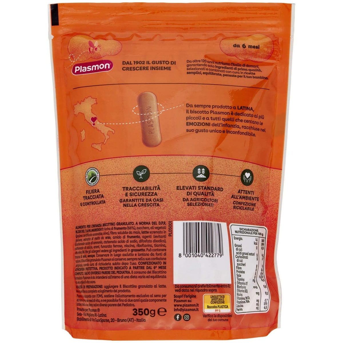 PLASMON BISCOTTINO GRANULATO 350 G