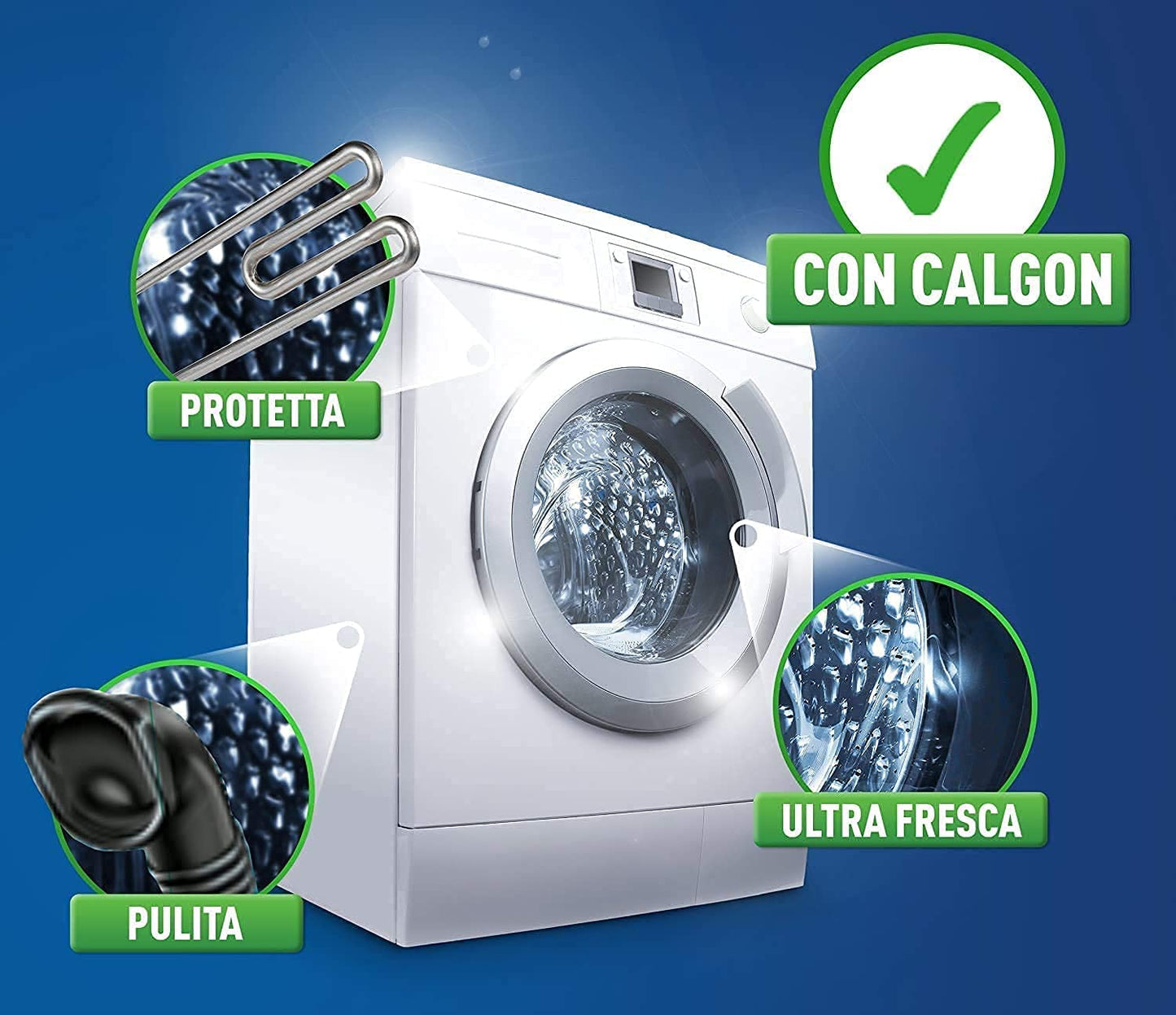 Calgon Powerball Tabs Anticalcare Lavatrice 3 in 1, 1 Confezione da 30 Pastiglie di Anticalcare per Lavatrci, Additivo Lavatrice per una Protezione da Calcare, Sporco e Cattivi Odori