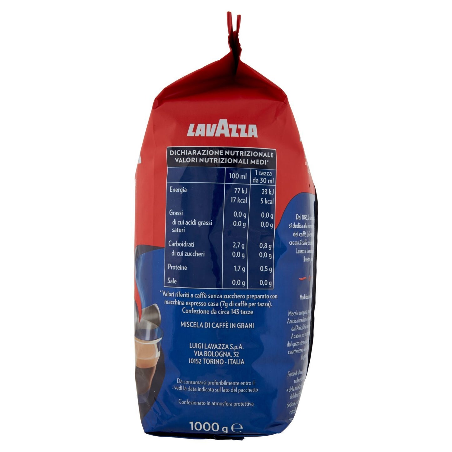 Lavazza Caffè in Grani per Macchina Espresso Crema e Gusto - 3 confezioni da 1 Kg [3 Kg]