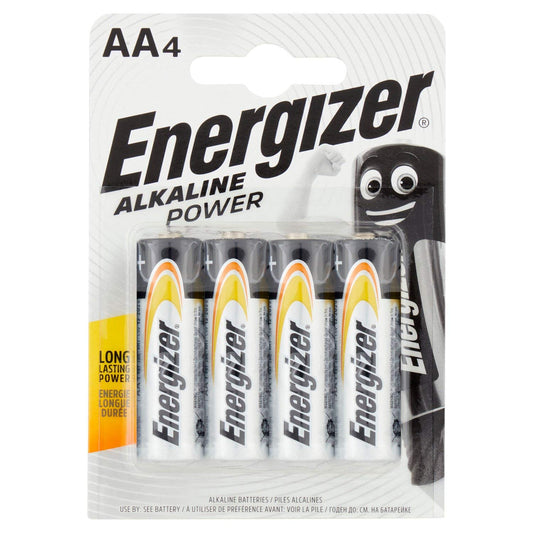 Energizer AA/LR6 Alcalina Classica Batteria, 1.5 V, 4 Pezzi