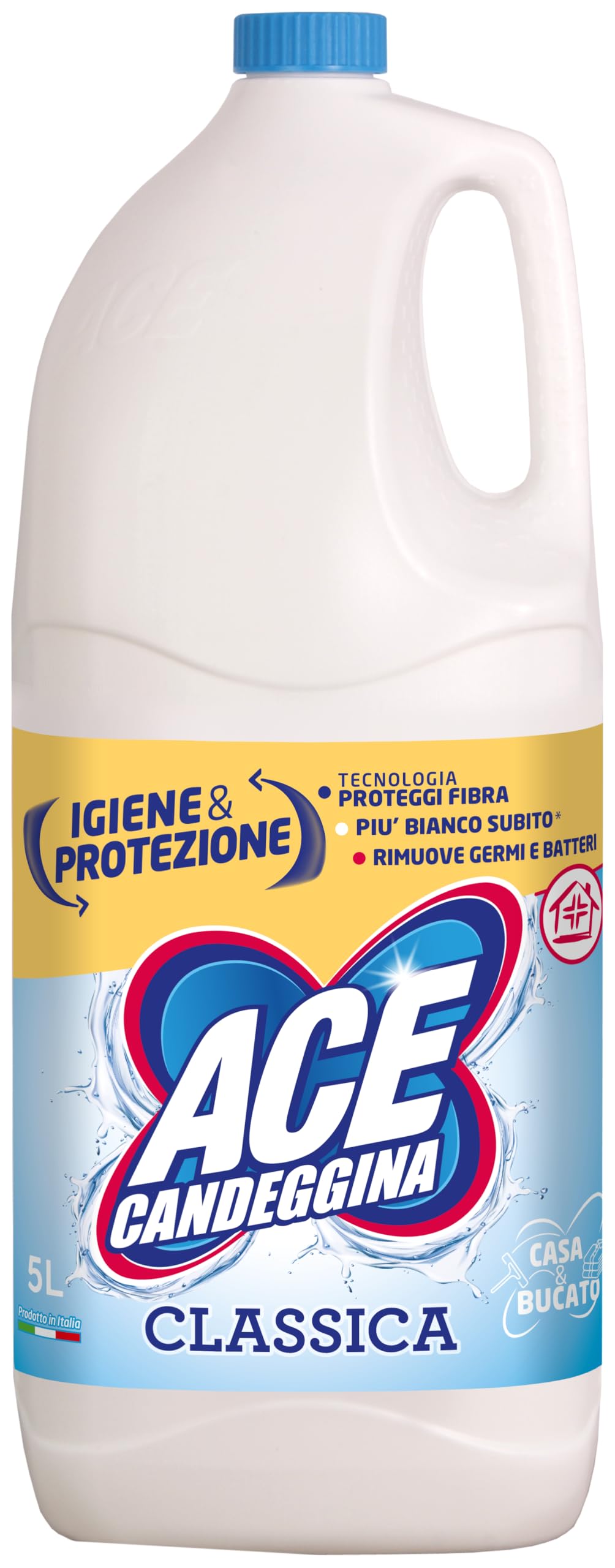 ACE Candeggina Classica, Confezione da 2 Flaconi x 5 Litri