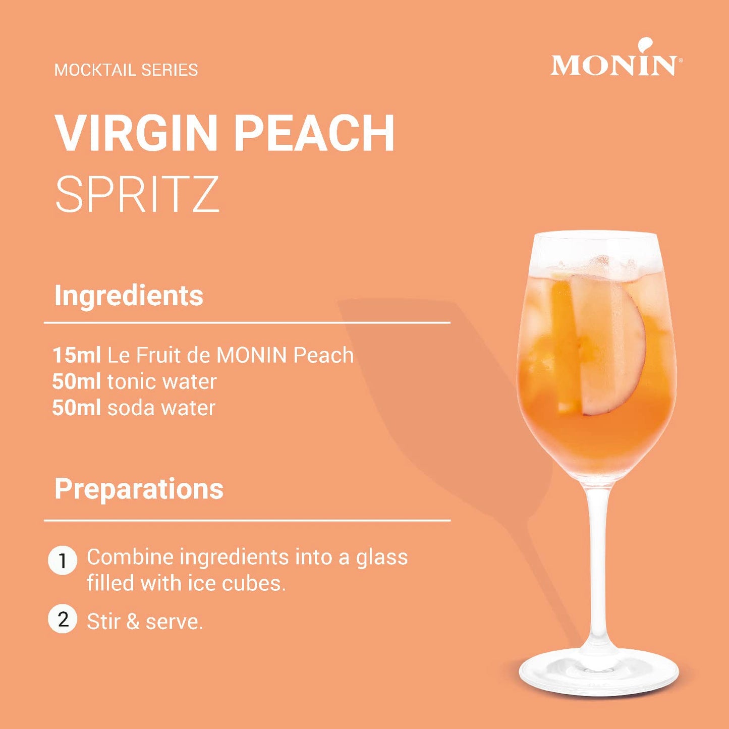Monin Premium Peach Syrup 700 ml