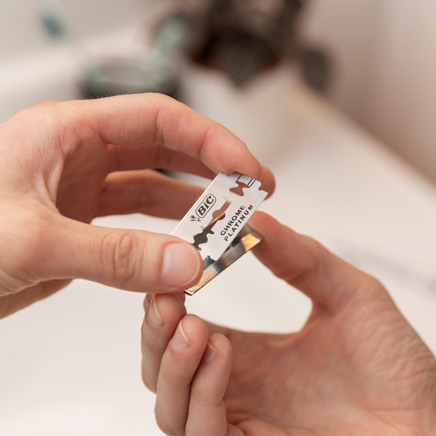BIC Chrome Platinum - 100 lames à double tranchant pour rasoir de sûreté