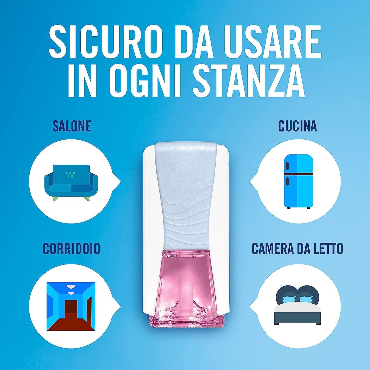 Ambi Pur Profumatore per Ambienti Profumo nuvole di cotone, 1 Ricarica per Diffusore Elettrico, Elimina Odori, Usare in Ogni Stanza, Durata fino a 80 Giorni di Profumo