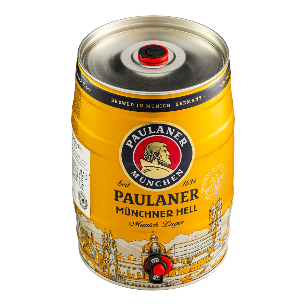 Birra Paulaner Münchener Hell - Fustino da 5 Litri con Spillatore