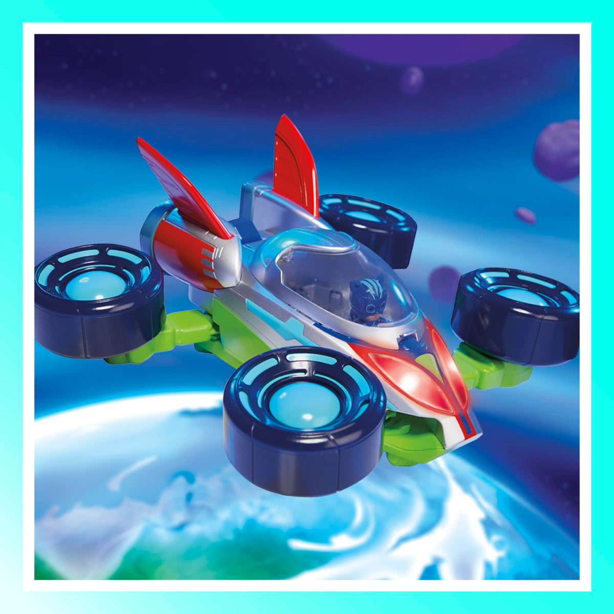 PJ Masks: Eroi Super Power, PJ Explo-mobile, veicolo convertibile con 3 modalità, luci e suoni, giocattoli dei Superpigiamini