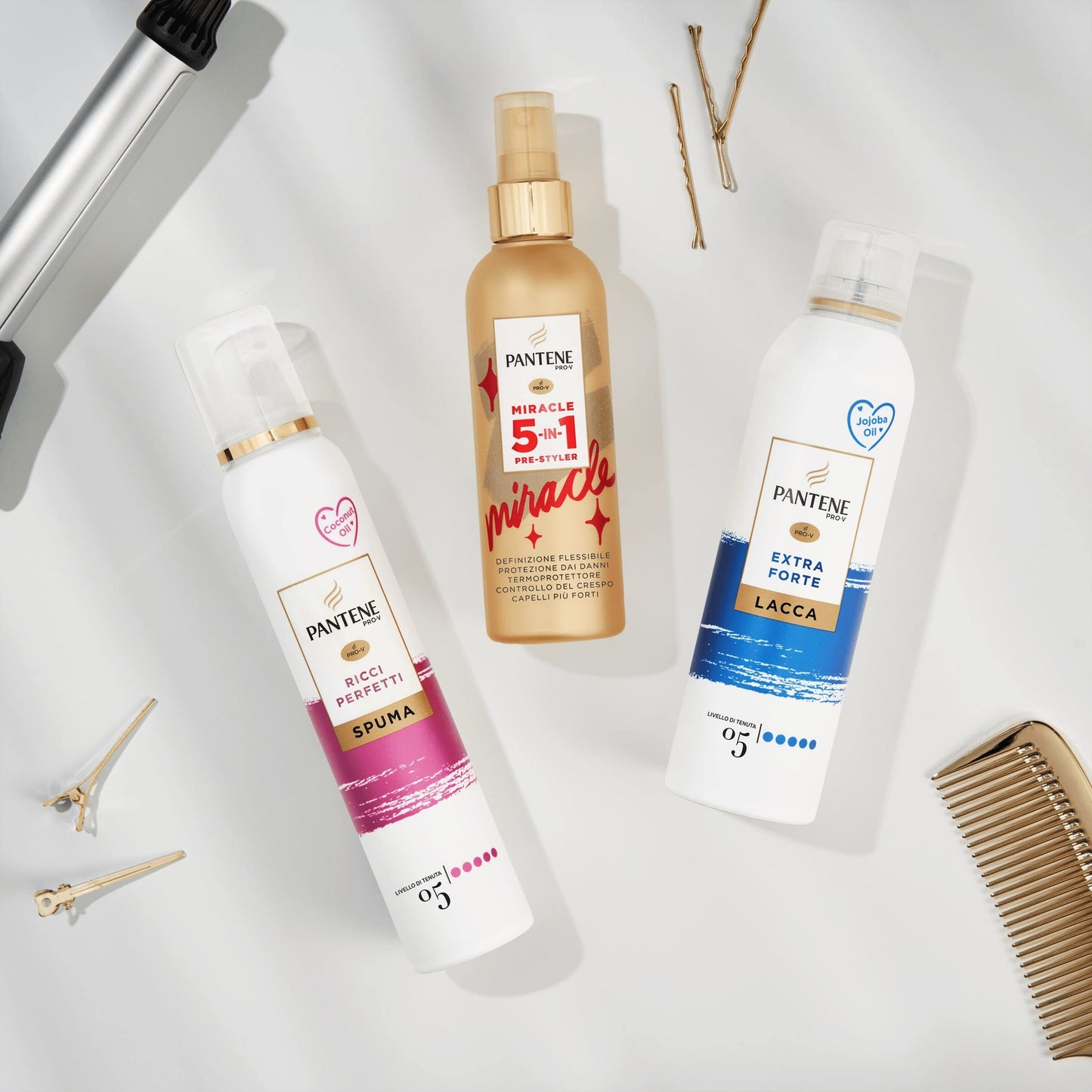 Pantene Pro-V Lacca Per Capelli, Extra Forte, Con Olio Di Jojoba, Termoprotettore, Fissa Il Tuo Look A Lungo Senza Effetto Cartone, Protegge Da Umidità E Raggi UV, 250ML