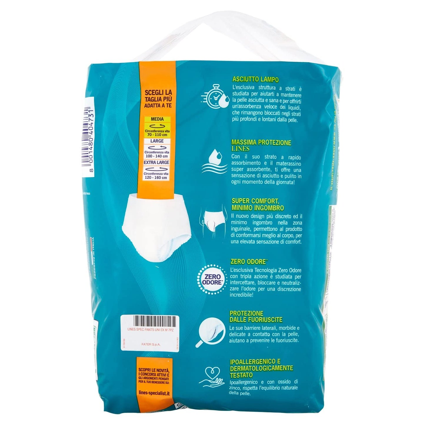 Lines Specialist Pants Unisex Extra, Pannoloni per Incontinenza, Taglia M, Confezione da 7 Pezzi
