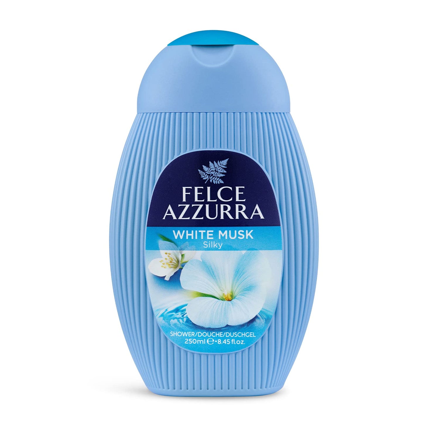 Felce Azzurra White Musk - Gel doccia delicato essenza - fragranza fresca e pulita con energico e agrumi - morbidezza della rosa si mescola con garofano per ottenere un effetto liscio - 240 ml