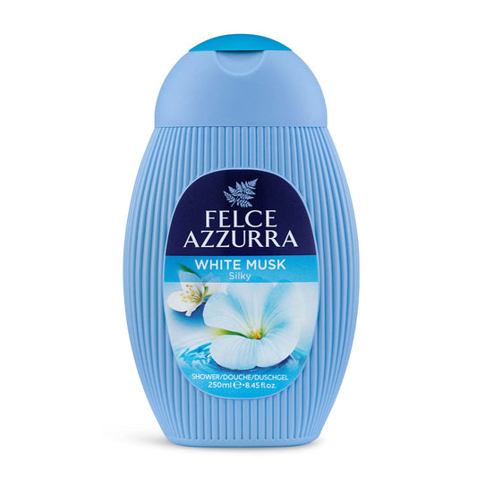 Felce Azzurra White Musk - Gel doccia delicato essenza - fragranza fresca e pulita con energico e agrumi - morbidezza della rosa si mescola con garofano per ottenere un effetto liscio - 240 ml