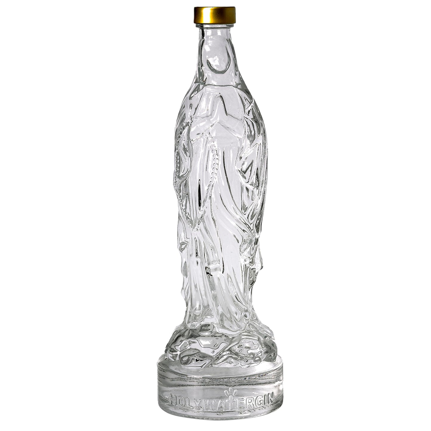 Holywatergin, Gin Italiano con Iconica Bottiglia a Forma di Madonna, Profilo Sensoriale Unico, con l'Aggiunta di Iris, Pino, Acqua Distillata di Mare e Incenso, 50 cl, 42,5% Vol